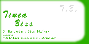 timea biss business card